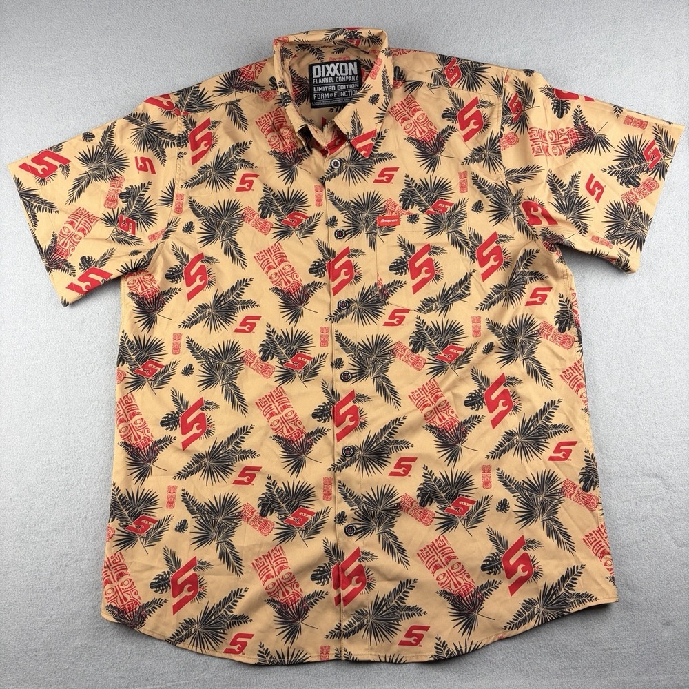 Dixxon Snap-On Tiki Party Shirt Men's Large Limited Edition Hawaiian Tools